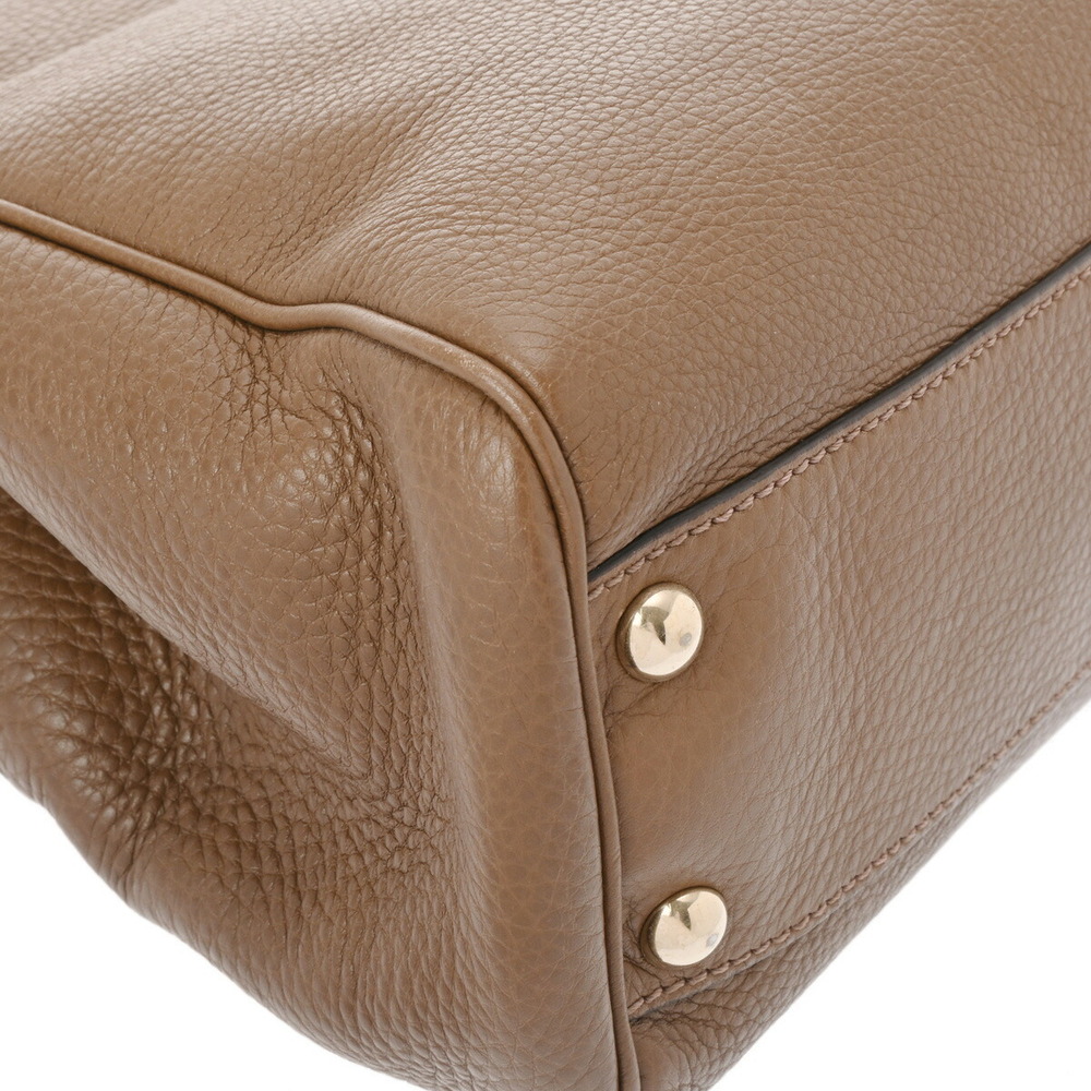 Gucci Bag Top Handbag Handle Bamboo Calfskin Brown - Picture 8 of 11